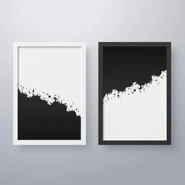 Simple frame with grunge texture style Stock Illustration