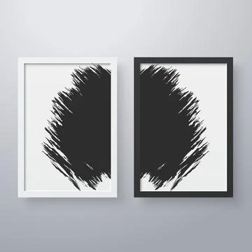 Simple frame with grunge texture style Stock Illustration