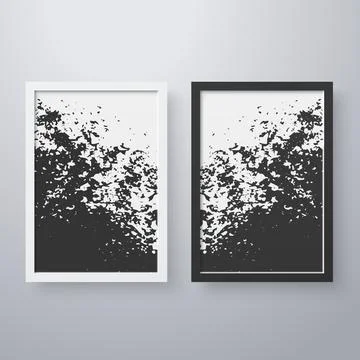 Simple frame with grunge texture style Stock Illustration