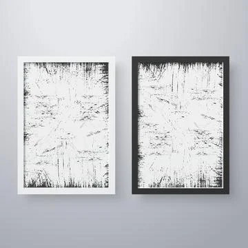 Simple frame with grunge texture style Stock Illustration