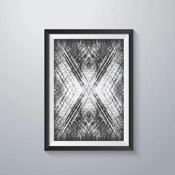 Simple frame with grunge texture style Stock Illustration