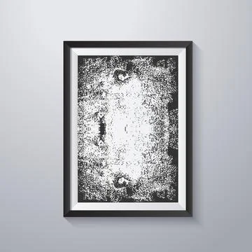Simple frame with grunge texture style Stock Illustration
