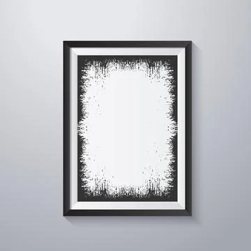 Simple frame with grunge texture style Stock Illustration