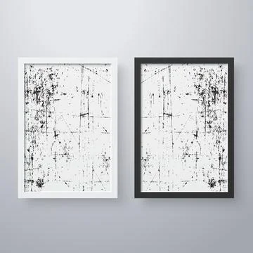 Simple frame with grunge texture style Stock Illustration