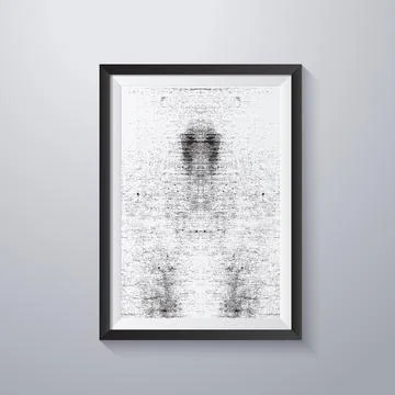 Simple frame with grunge texture style Stock Illustration
