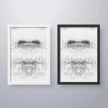 Simple frame with grunge texture style Stock Illustration