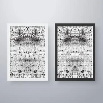 Simple frame with grunge texture style Stock Illustration