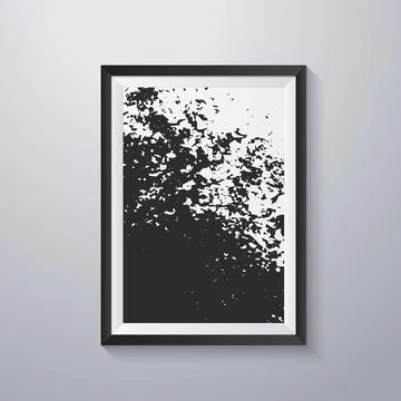 Simple frame with grunge texture style Stock Illustration