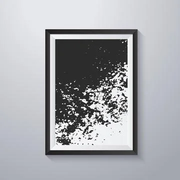 Simple frame with grunge texture style Stock Illustration