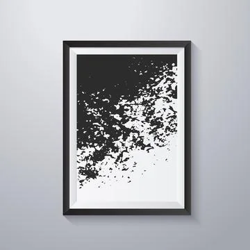 Simple frame with grunge texture style Stock Illustration