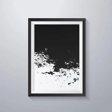 Simple frame with grunge texture style Stock Illustration