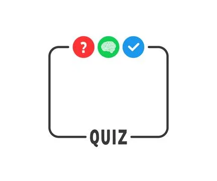 Simple frame like template of quiz game Stock Illustration
