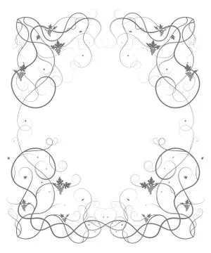 Simple frame with twisted stalks of grapes Stock-Illustration