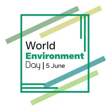 Simple frame World Environment Day poster Stock Illustration