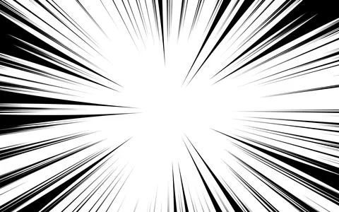 Simple frames and concentrated lines often used in comics Stock Illustration