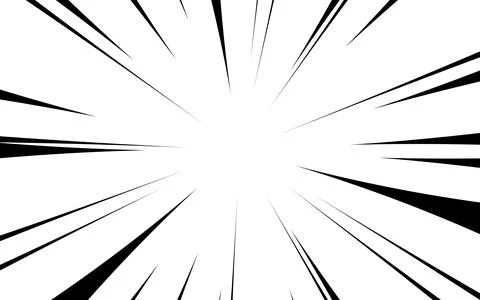 Simple frames and focused lines are often used in comics. Stock Illustration