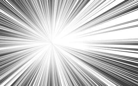 Simple frames and focused lines are often used in comics. Stock Illustration