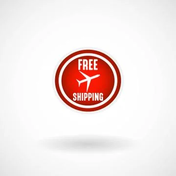 Simple Free Shipping Icon Stock Illustration