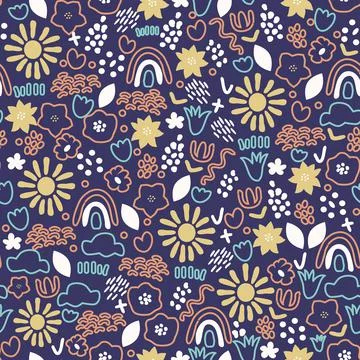 Simple freehand pattern Stock Illustration