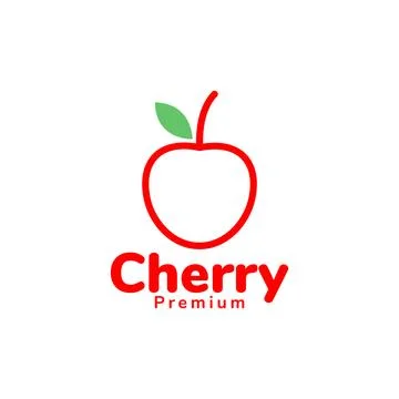 Simple fresh red cherry logo design vector graphic symbol icon sign illustr.. Stock Illustration