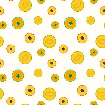Simple fruits pattern - seamless. Illustration