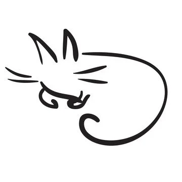Simple funny cat Stock Illustration