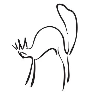 Simple funny cat Stock Illustration