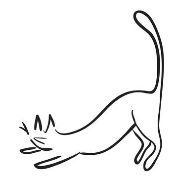 Simple funny cat Stock Illustration