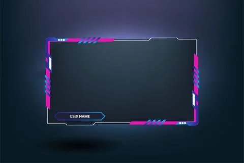 Simple futuristic gaming screen panel vector with abstract shapes. Online g.. 스톡 일러스트
