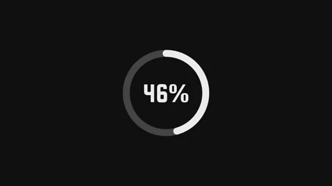 Simple futuristic loading circle ring motion graphic animation with percentage. Stock Footage 297143446