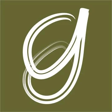 Simple G initials line art logo Stock Illustration