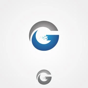 Simple G letter for technology design vector for web or mobile APP icon Stock Illustration