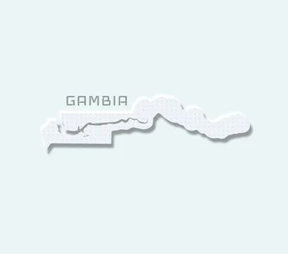 Simple Gambia map Stock Illustration