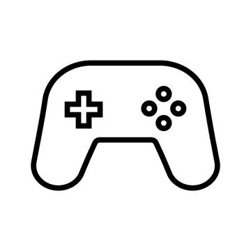 Simple game controller icon. Vector. 스톡 일러스트