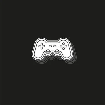 Simple Game Controller Vector Icon 스톡 일러스트