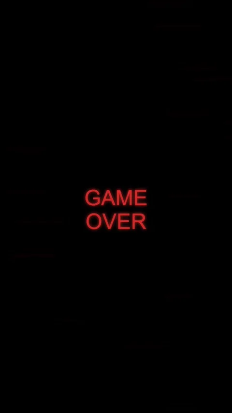 Simple Game Over Screen for Digital Content Stock Footage 327625877