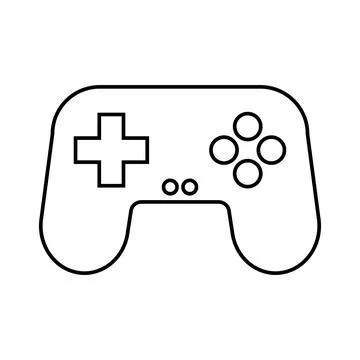 Simple gamepad. Game controller. Vector. Illustrazione stock