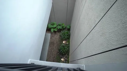 A simple garden in a modern and comfortable housing complex. Stock Footage 327427002