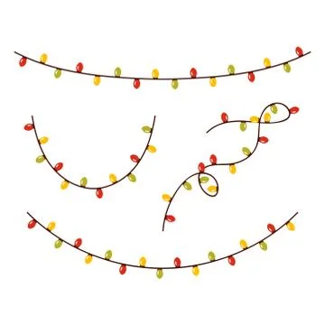 Simple garland set 库存插图
