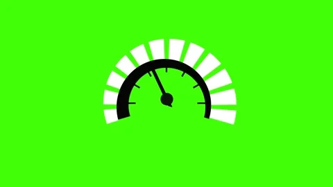 Simple gauge or speedometer icon partial dial with a needle and segmented s.. Stock Footage 337181684