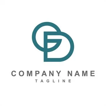 Simple GD, CD, ED initials company logo Stock Illustration