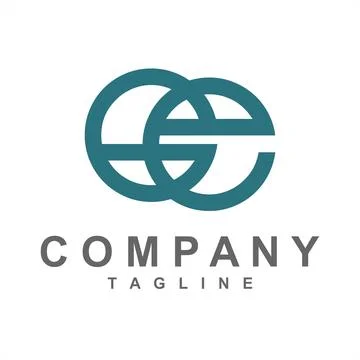 Simple Ge initials company logo Stock Illustration
