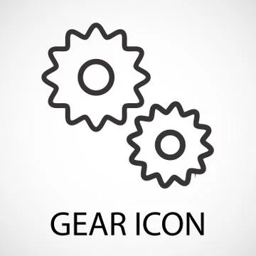 Simple gear icon Stock Illustration