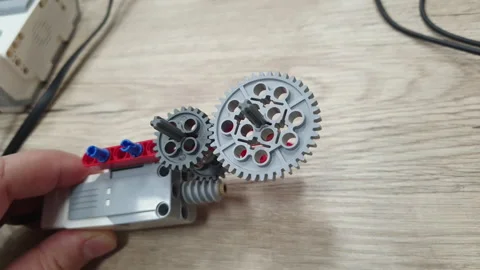Simple gear mechanisms. Stock Footage 145446405