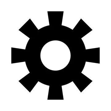 Simple gear silhouette icon. Vector. An illustration that can be used for s.. Stock Illustration