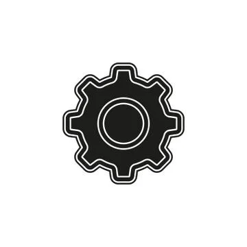 Simple Gear Vector Icon Stock Illustration