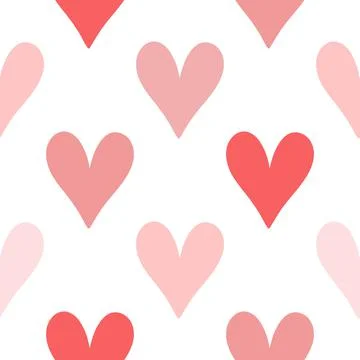 Simple gentle background with pink hearts Ilustración de archivo