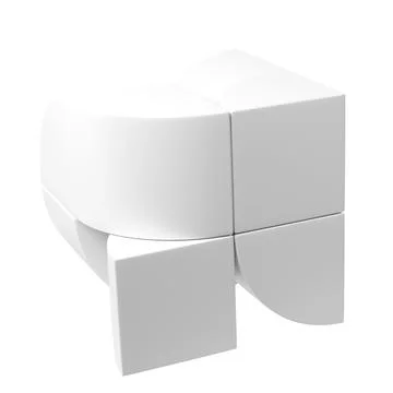 Simple geometric 3D elements in bauhaus style. White color design business イラスト素材