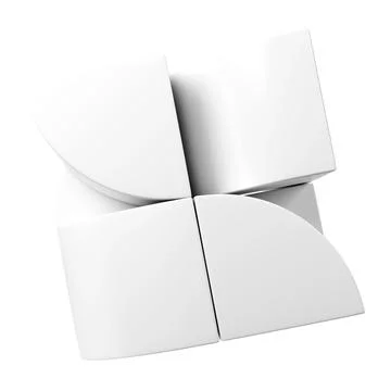 Simple geometric 3D elements in bauhaus style. White color design business イラスト素材