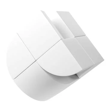 Simple geometric 3D elements in bauhaus style. White color design business 스톡 일러스트